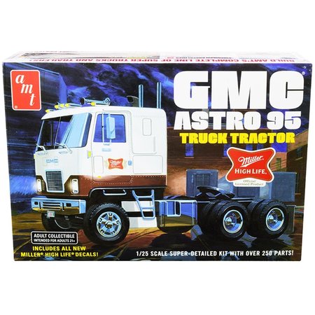 AMT Skill 3 Model Kit GMC Astro 95 Truck Tractor Miller 1-25 Scale Model Car AMT1230